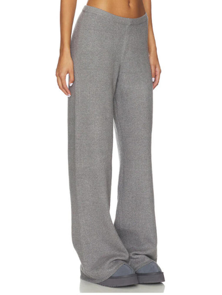 Skims Textured Knit Relaxed Pant Knit Fabric Gray Size Xs Nwt $128msrp